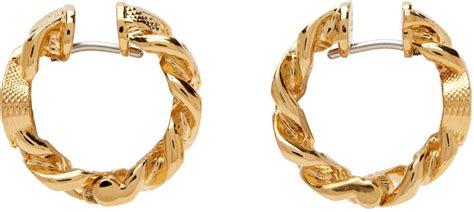 gucci gold hoop earrings|gucci interlocking gg earrings.